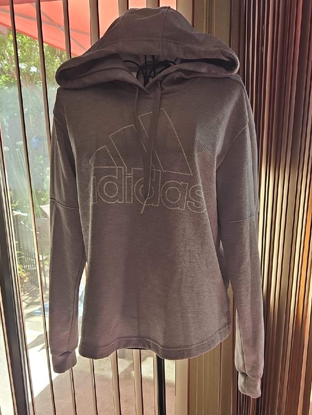 adidas Women's Hooded Pullover Sweatshirt - Brown